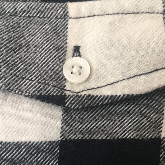 TAILOR VINTAGE Shirt Long Sleeve Button Black White Check 2XL XXL - Picture 6 of 7